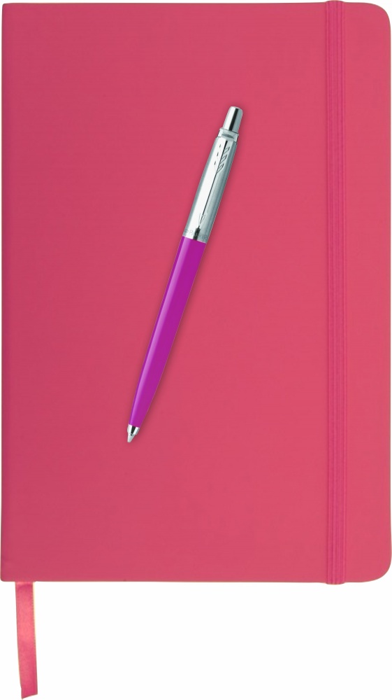 

Подарочный набор: блокнот розовый и шариковая ручка Parker Jotter MAGENTA 2075996, Parker Jotter