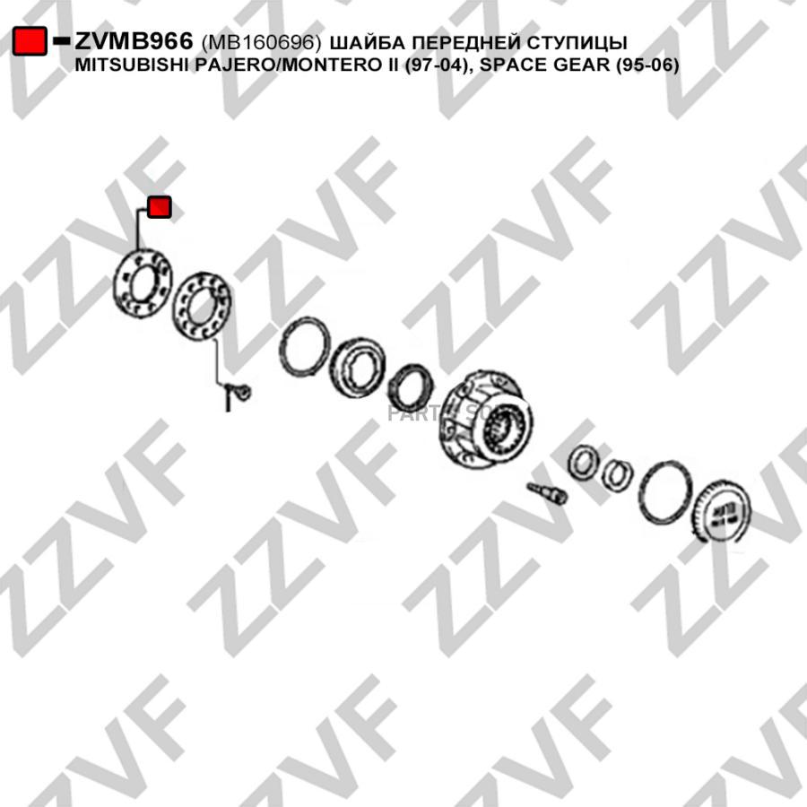 

ШАЙБА ПЕРЕДНЕЙ СТУПИЦЫ MITSUBISHI PAJEROMONTERO II (97-04), SPACE GEAR (95-06)