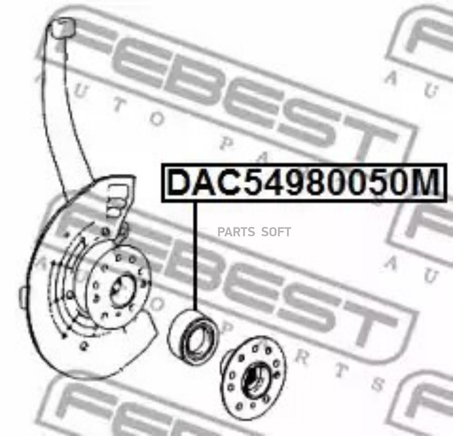 

Подшипник ступичный передний 54x98x50 febest dac54980050m