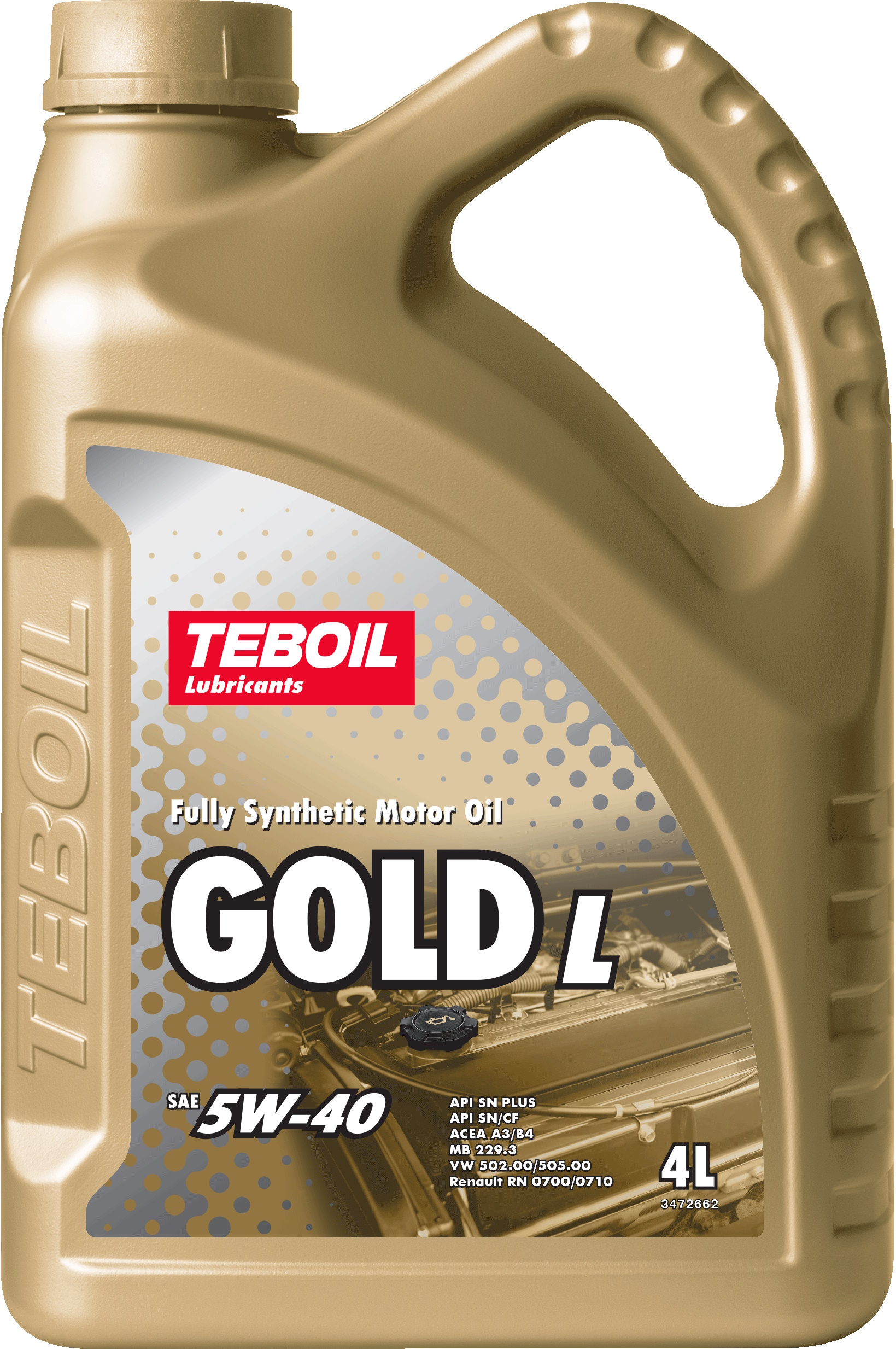 Моторное масло Teboil синтетическое Gold L 5W40 4л