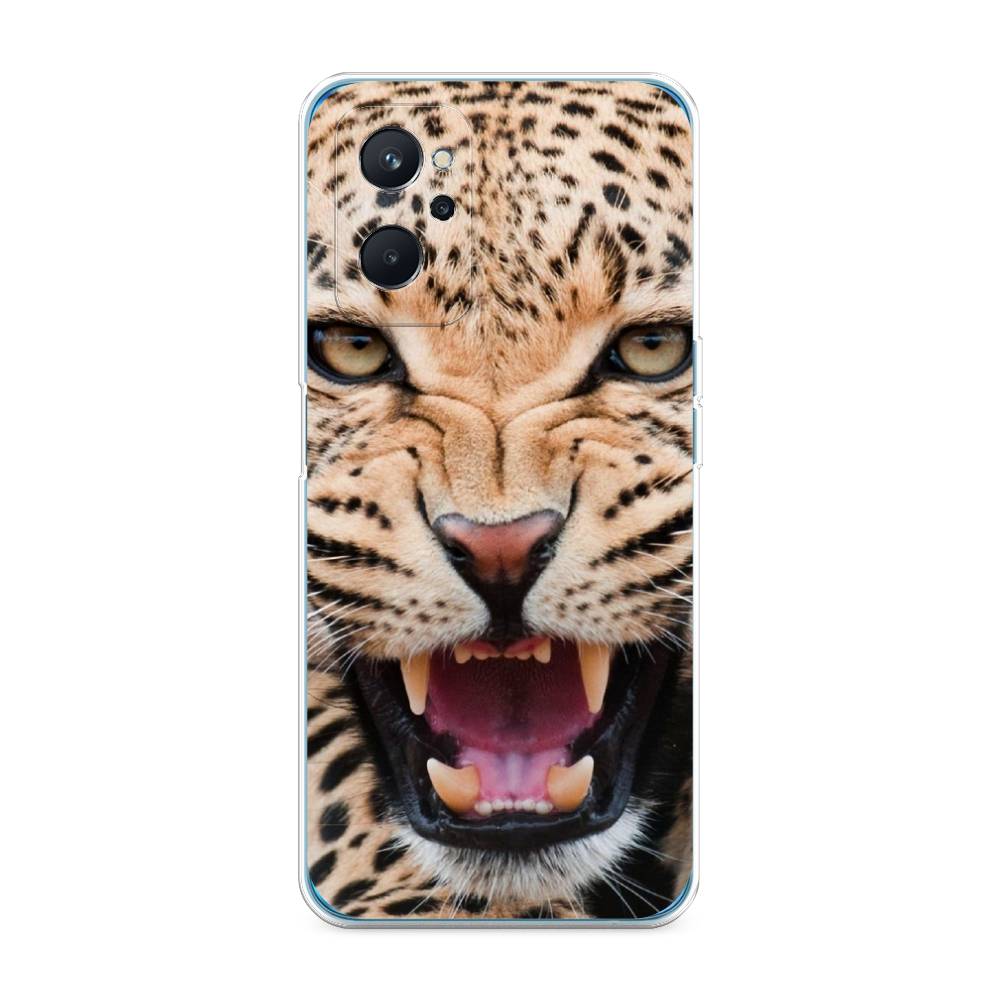 

Чехол на Realme 9i "Леопард 3d", Бежевый;черный, 258050-6