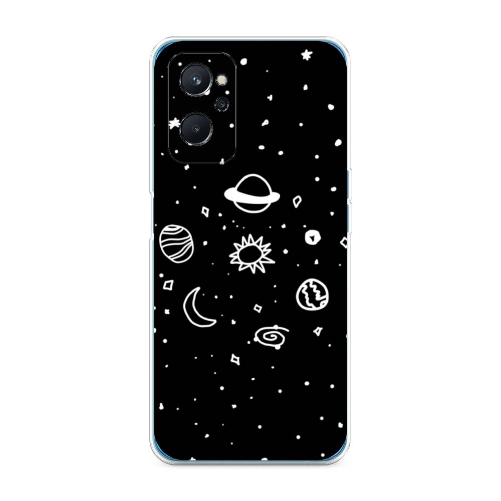 

Чехол на Realme 9i "Дудл солнечной системы", Бежевый;серый, 258050-2