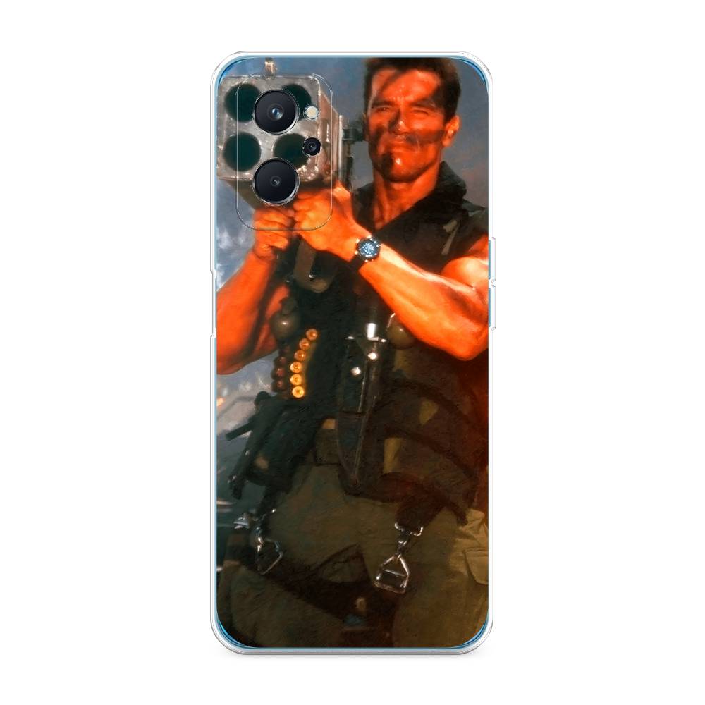 

Чехол на Realme 9i "Арнольд Шварцнеггер с базукой", Голубой;коричневый, 258050-6