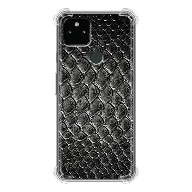 фото Дизайнерский силиконовый с усиленными углами чехол для google pixel 5a 5g кожа змеи 100gadgets