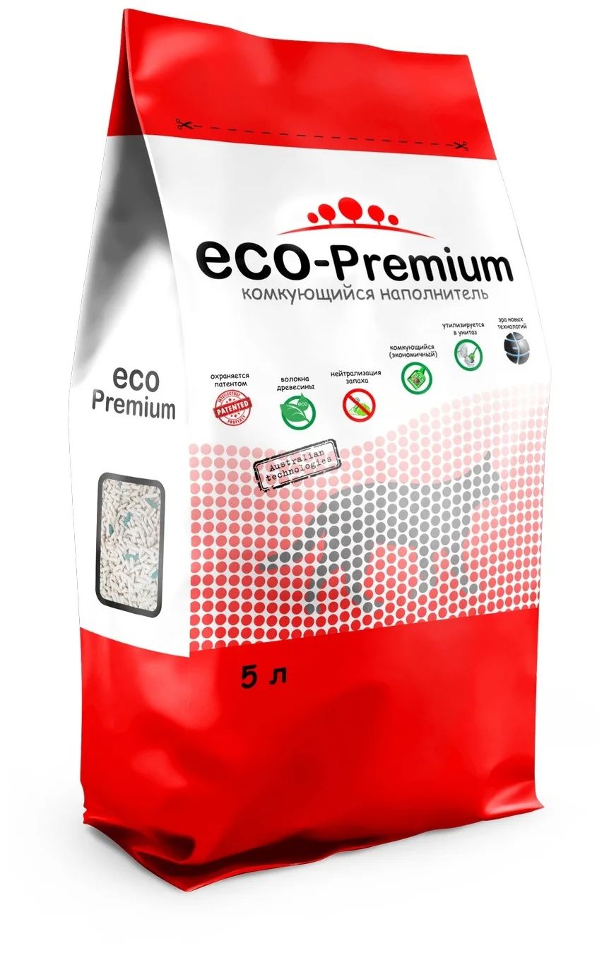 

Комкующийся наполнитель ECO-Premium BLUE древесный, 6 шт по 5 л