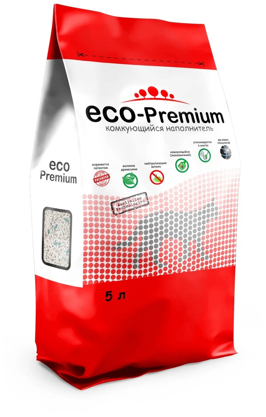 Наполнитель для кошачьих туалетов ECO-Premium Комкующийся BLUE 6х5л