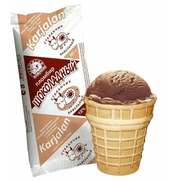 Мороженое пломбир Мороженое Карелии шоколадное 80 г