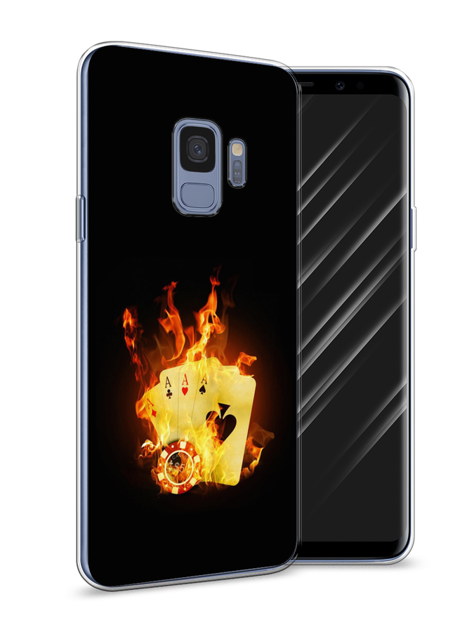 

Чехол Awog на Samsung Galaxy S9 "Горящие карты", Черный;оранжевый, 25750-9