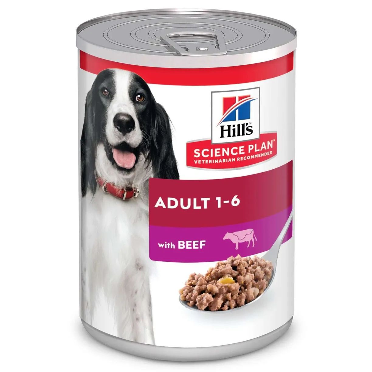 Влажный корм для собак HILL'S SCIENCE PLAN ADULT BEEF с говядиной, 12 шт по 370 г