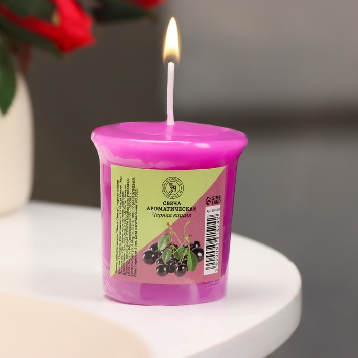 

Свеча ароматическая Black Cherry, черная вишня, ягода