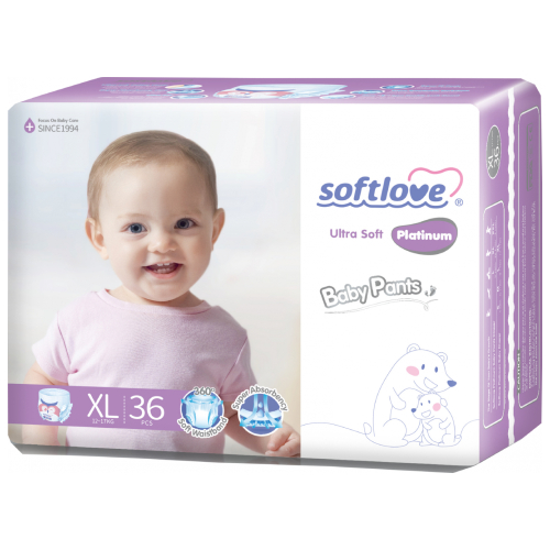 Подгузники-трусики Softlove Platinum XL36, 12-17 кг SX03XL36