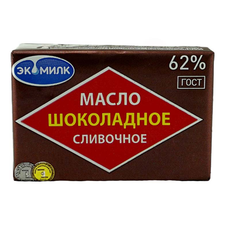 Сливочное масло Экомилк Шоколадное 62% 100 г