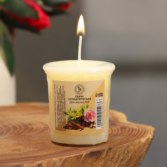 

Свеча ароматическая Богатство Аромата Home Sweet home, дом милый дом, цветок