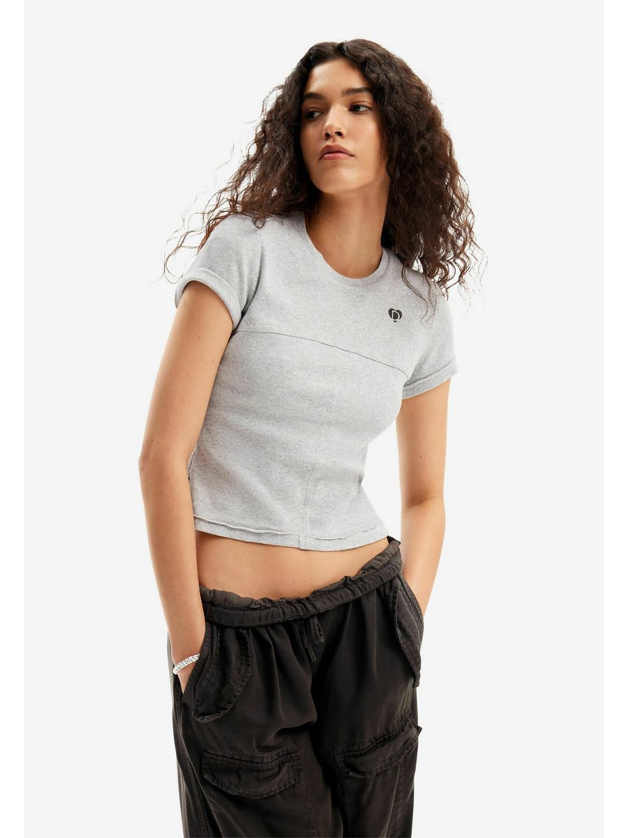 

Футболка женская Desigual DE121D13E серая XS, Серый, DE121D13E