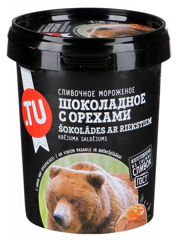 

Мороженое сливочное TU FOOD шоколадное с карамельным топингом орехами 300 г