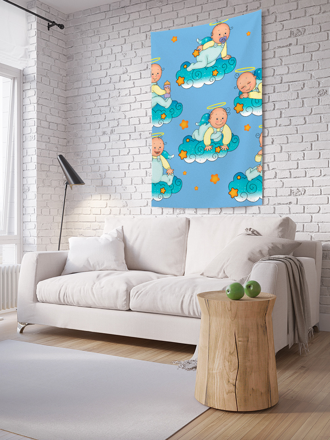 

Вертикальное фотопанно на стену JoyArty Облачные младенцы 150x200 см, Облачные младенцы