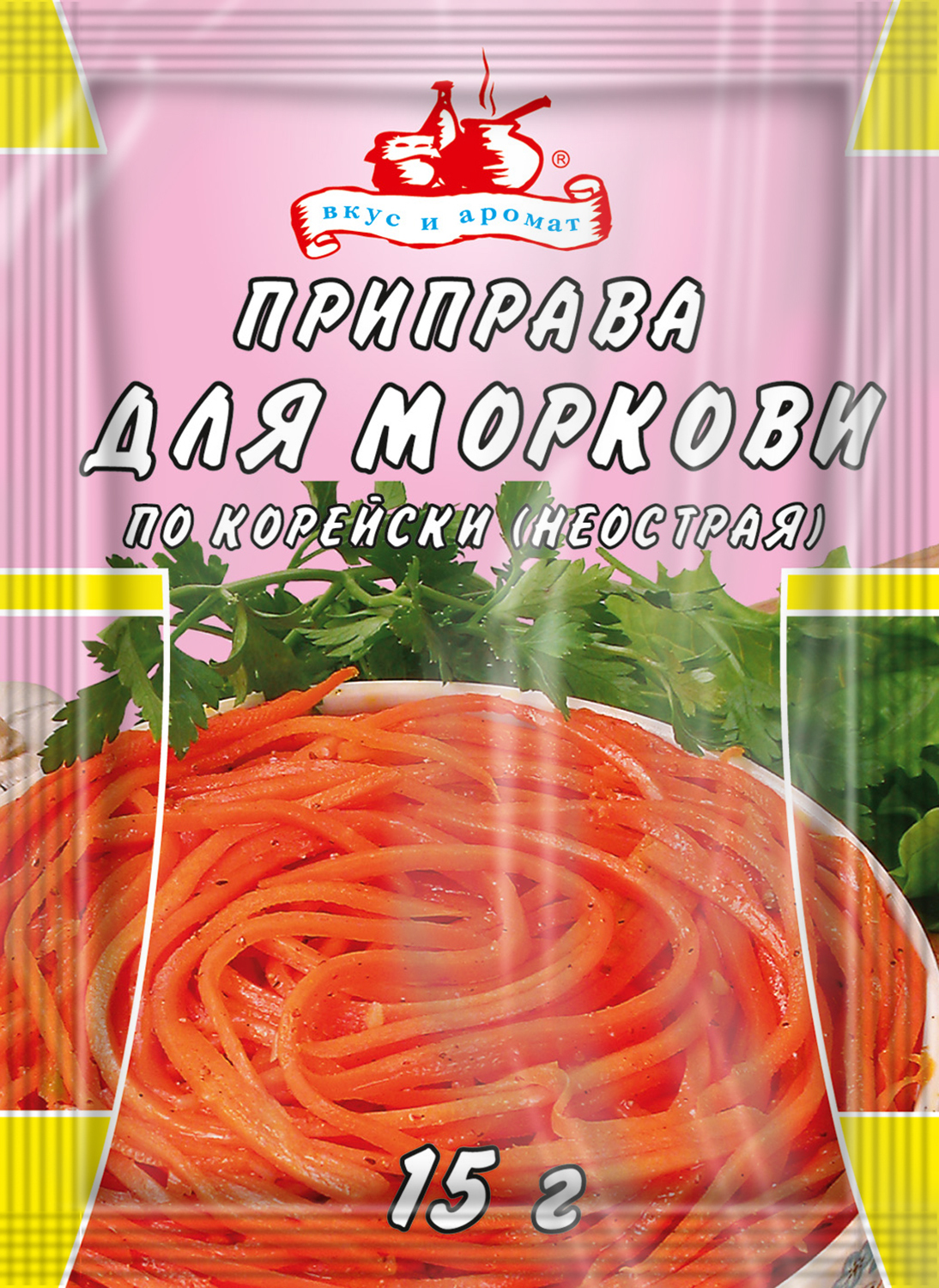 

Приправа для моркови по-корейски (не острая) Вкус и Аромат 15г (10шт.), морковь не острая