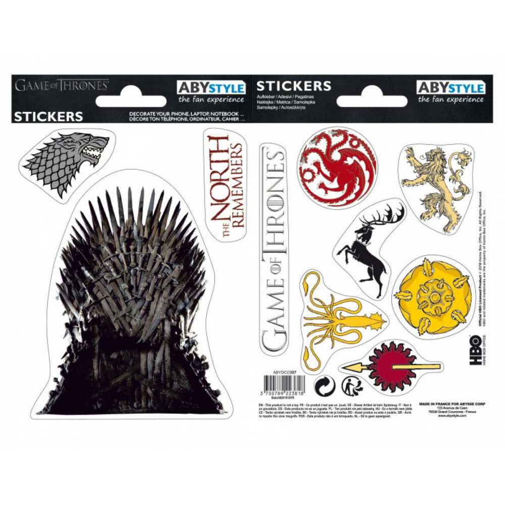 фото Брелок abystyle mini stickers game of thrones: stark sigils