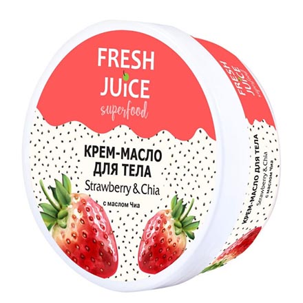 фото Крем-масло для тела fresh juice strawberry & chia 225 мл