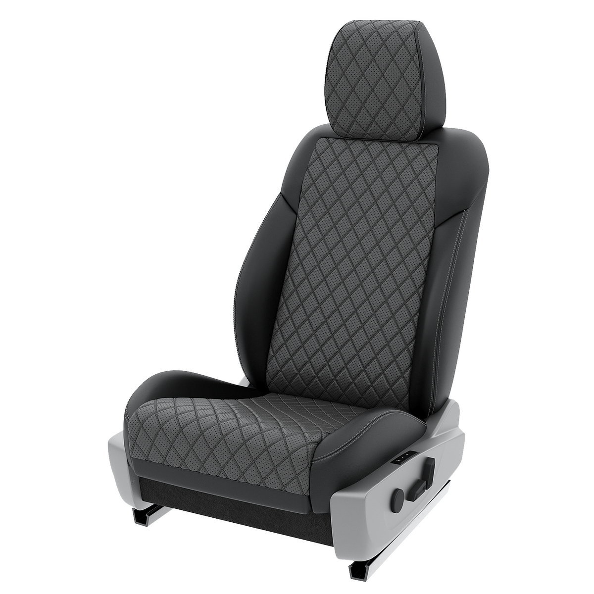 

Чехлы на сиденья Automobiler для Skoda Octavia А8 4 A-A-1444F2S398 Экокожа ромб, Серый;черный, A-A-1444