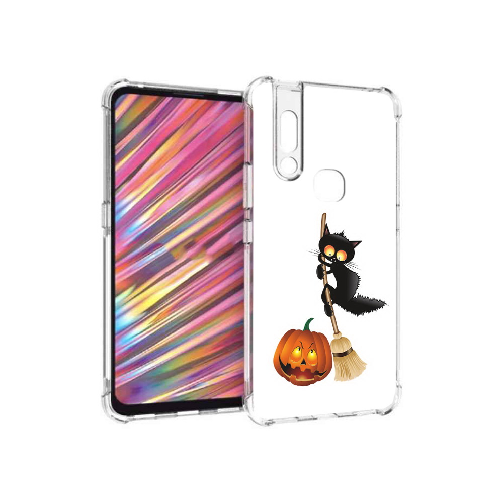 

Чехол MyPads Tocco для Vivo V15 хэлуинский котик (PT127905.397.667), Прозрачный, Tocco