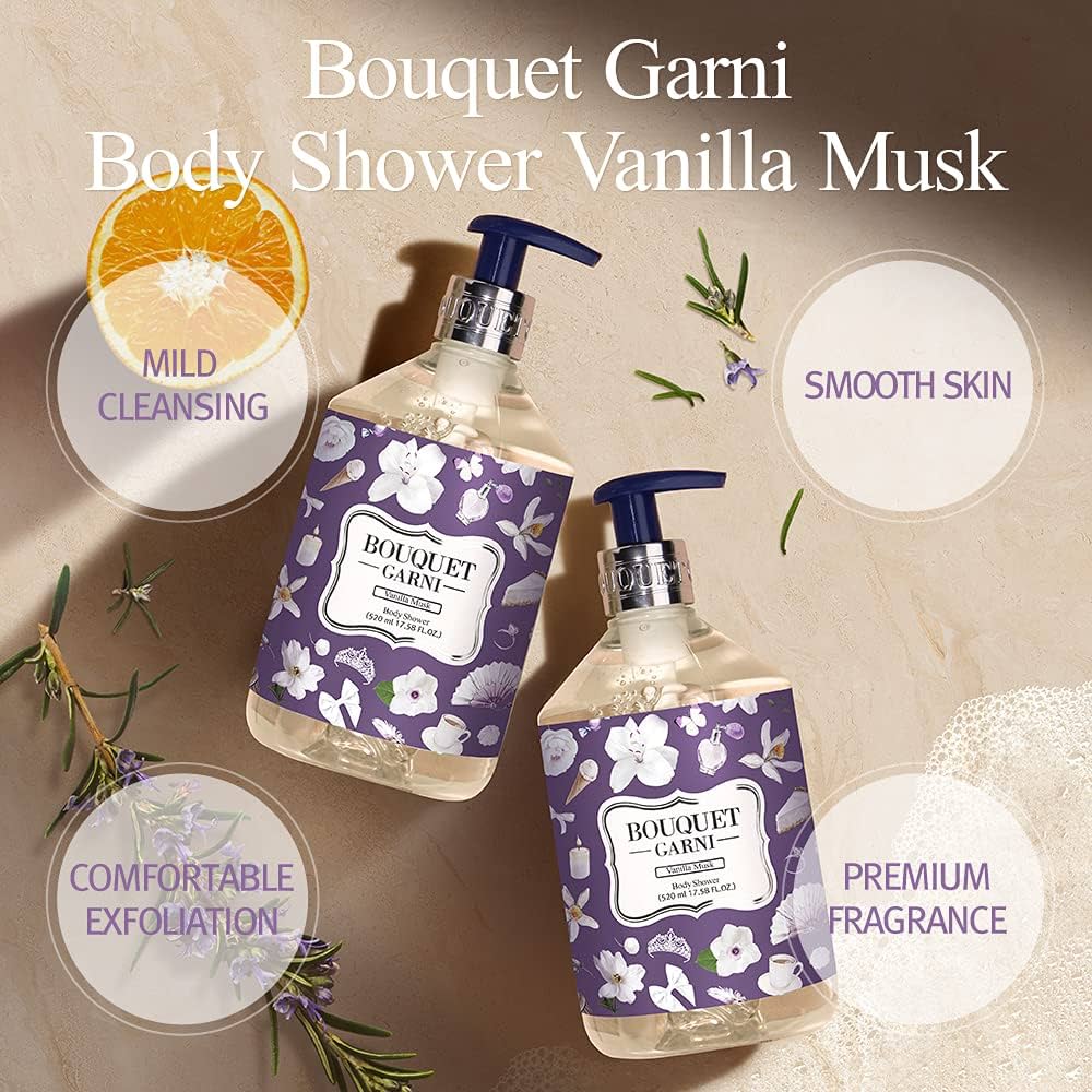 Парфюмированный гель для душа Bouquet Garni Fragranced Body Shower Vanilla Musk, 520мл.