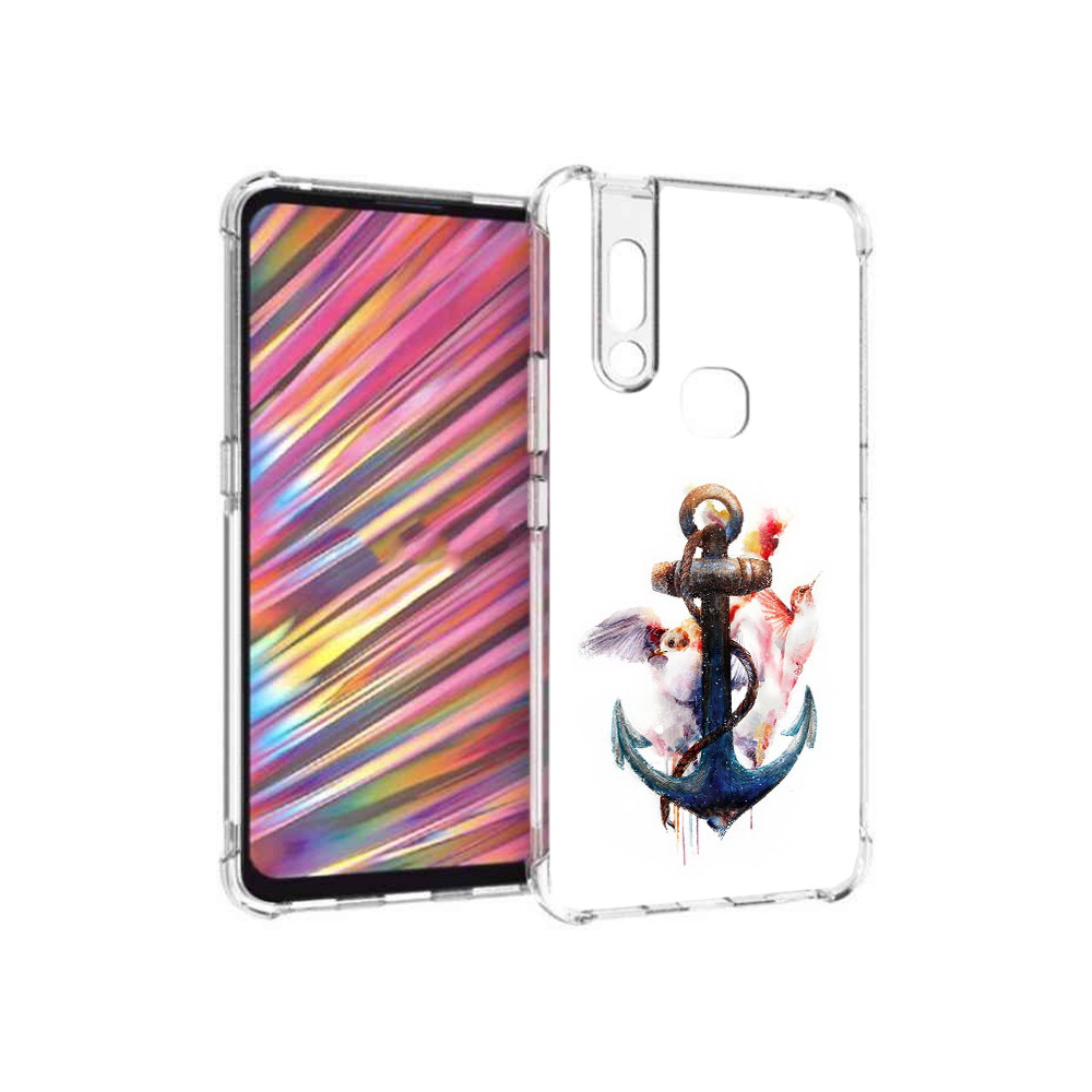 

Чехол MyPads Tocco для Vivo V15 якорь с птицами (PT127905.397.703), Прозрачный, Tocco