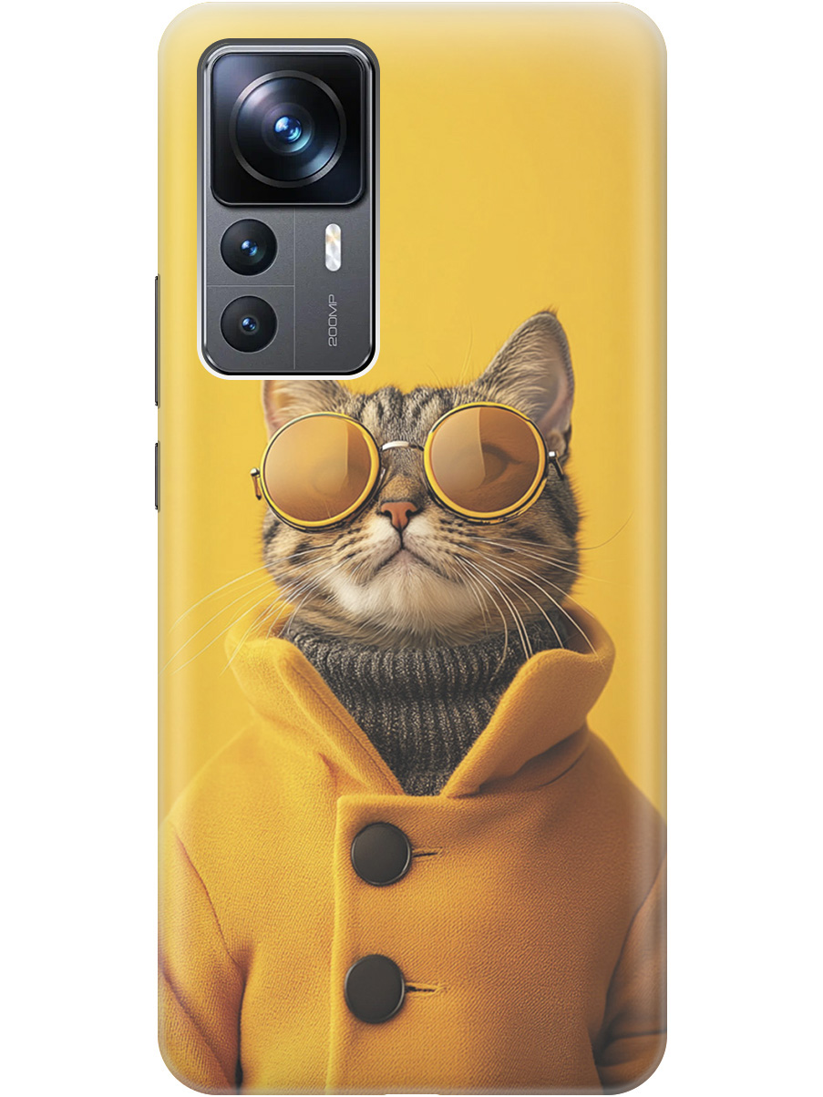 

Силиконовый чехол на Xiaomi 12T / 12T Pro с принтом "Котик в желтых очках", Прозрачный;желтый;черный, 762091912