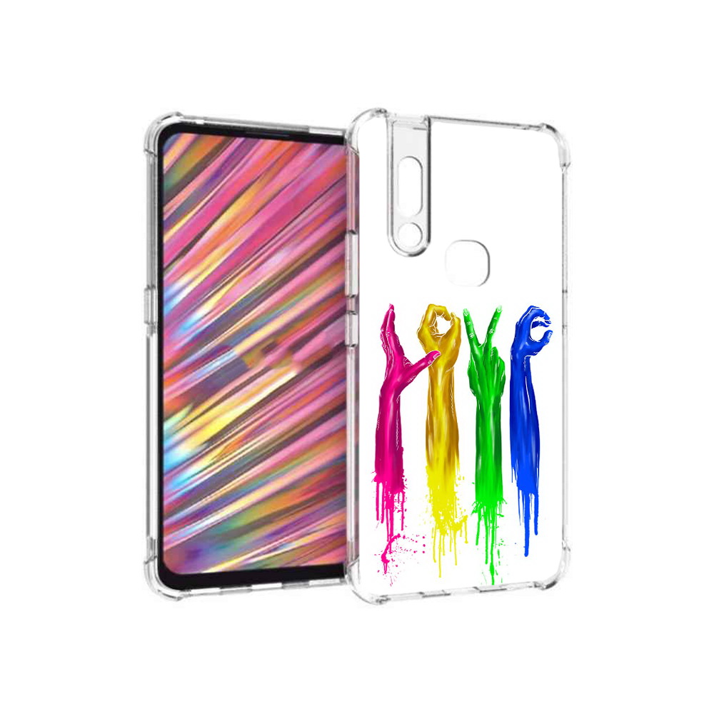 

Чехол MyPads Tocco для Vivo V15 яркие руки love (PT127905.397.707), Прозрачный, Tocco