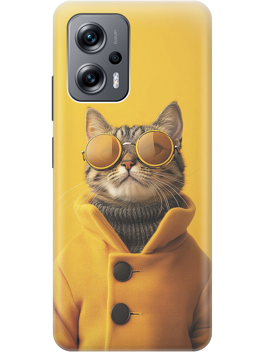 

Силиконовый чехол на Poco X4 GT / Xiaomi Redmi Note 11T Pro / 11T Pro+ с принтом 829352, Прозрачный;желтый;черный, 740187712