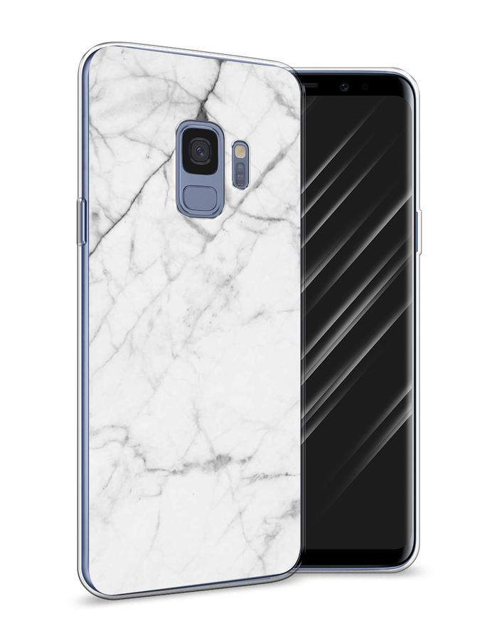 

Чехол Awog на Samsung Galaxy S9 "Светлый мрамор", Серый, 25750-3