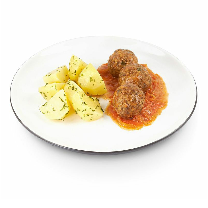 

Тефтели Шеф Перекрёсток мясные с отварным картофелем 280 г
