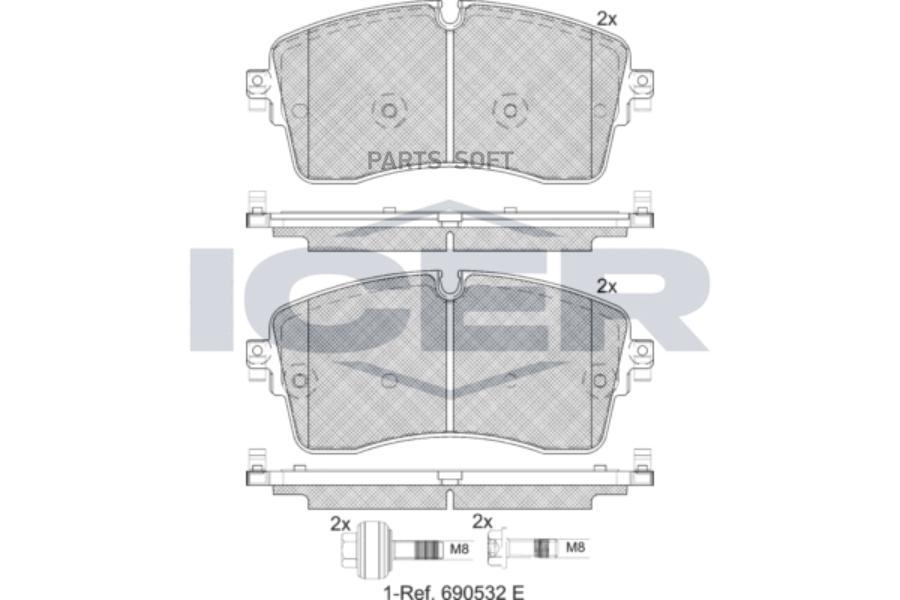 

Колодки дисковые передние Ford Mondeo IV/S-Max/Galaxy/Freelander II,Volvo S80/ 182335-200