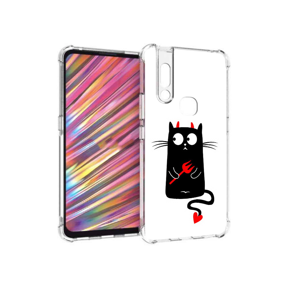 

Чехол MyPads Tocco для Vivo V15 Кот демон (PT127905.397.97), Прозрачный, Tocco