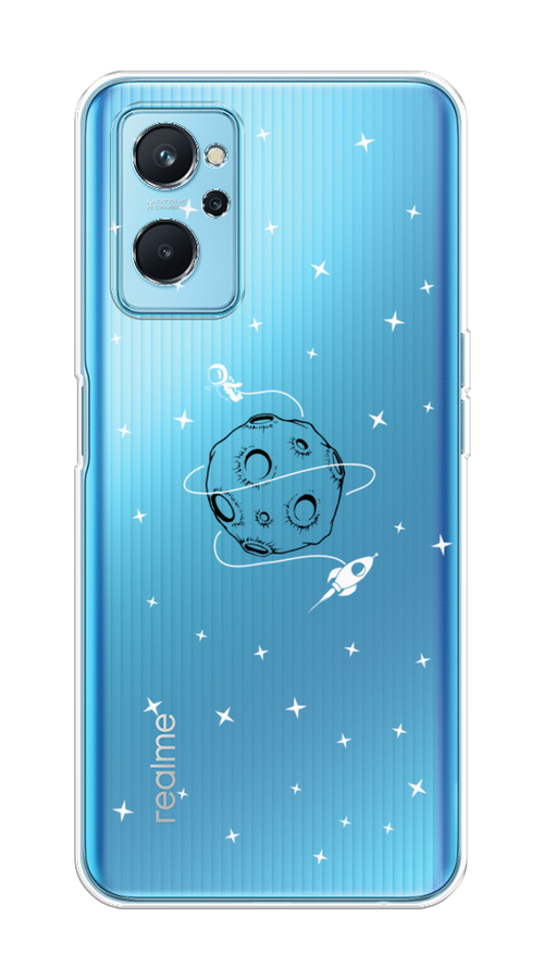 

Чехол на Realme 9i "Полет вокруг луны", Белый;серый;черный, 258050-2