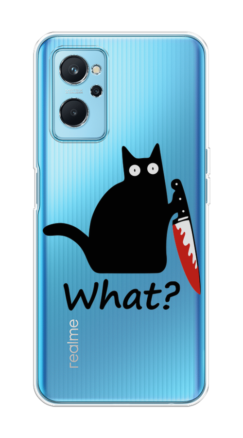 

Чехол на Realme 9i "Котик с ножом", Черный;красный, 258050-6