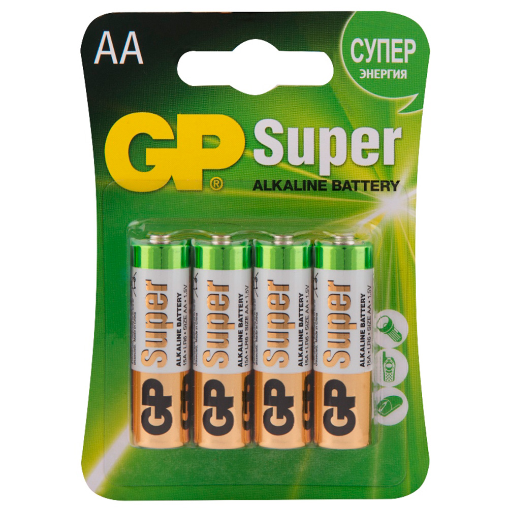 

GP GP15A2CR4 Элемент питания AA Super Alkaline (блистер 4 шт)