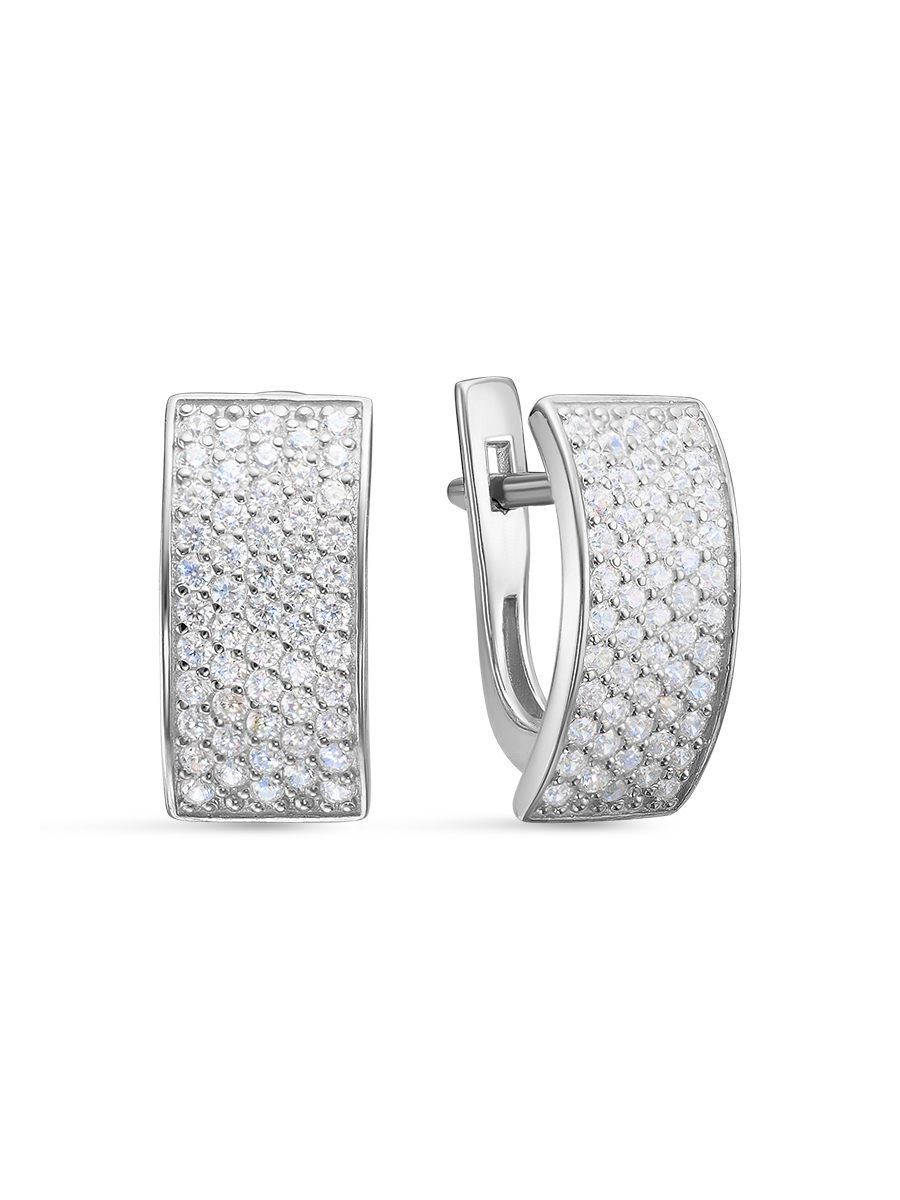 

Серьги из серебра с фианитом SamoroDki Jewelry 2-08-018-12рА, 2-08-018-12рА