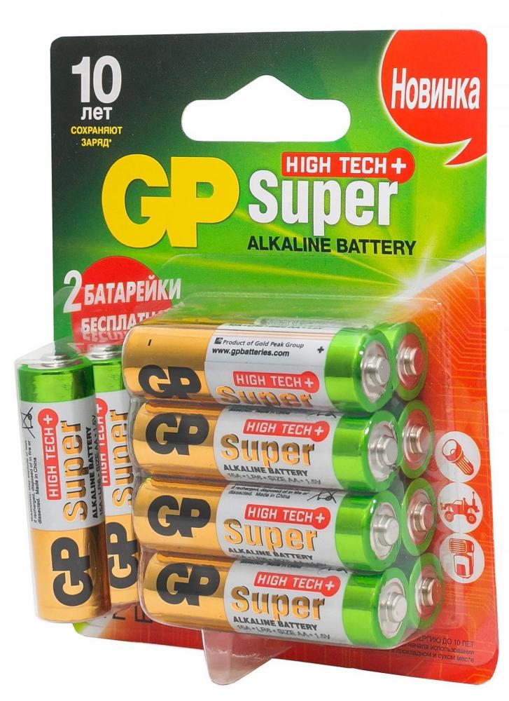 

GP типоразмера АА (LR6), 10 штук