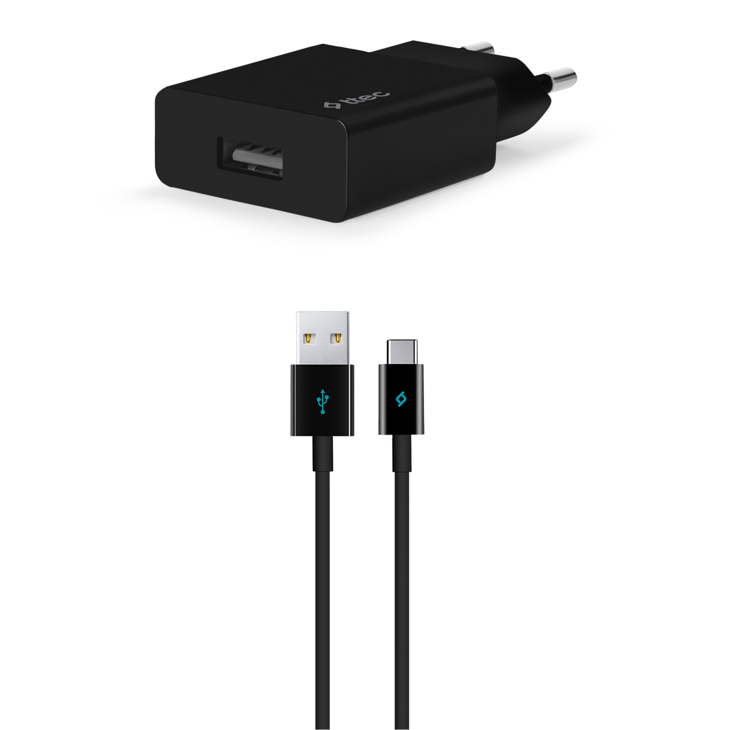 Сетевое зарядное устройство TTEC SmartCharger 2.1A type-c - usb 2.1 А Чёрный