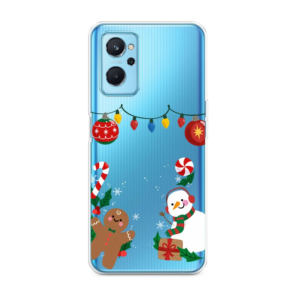 

Чехол на Realme 9i "Новогоднее настроение", Коричневый;красный;зеленый, 258050-5