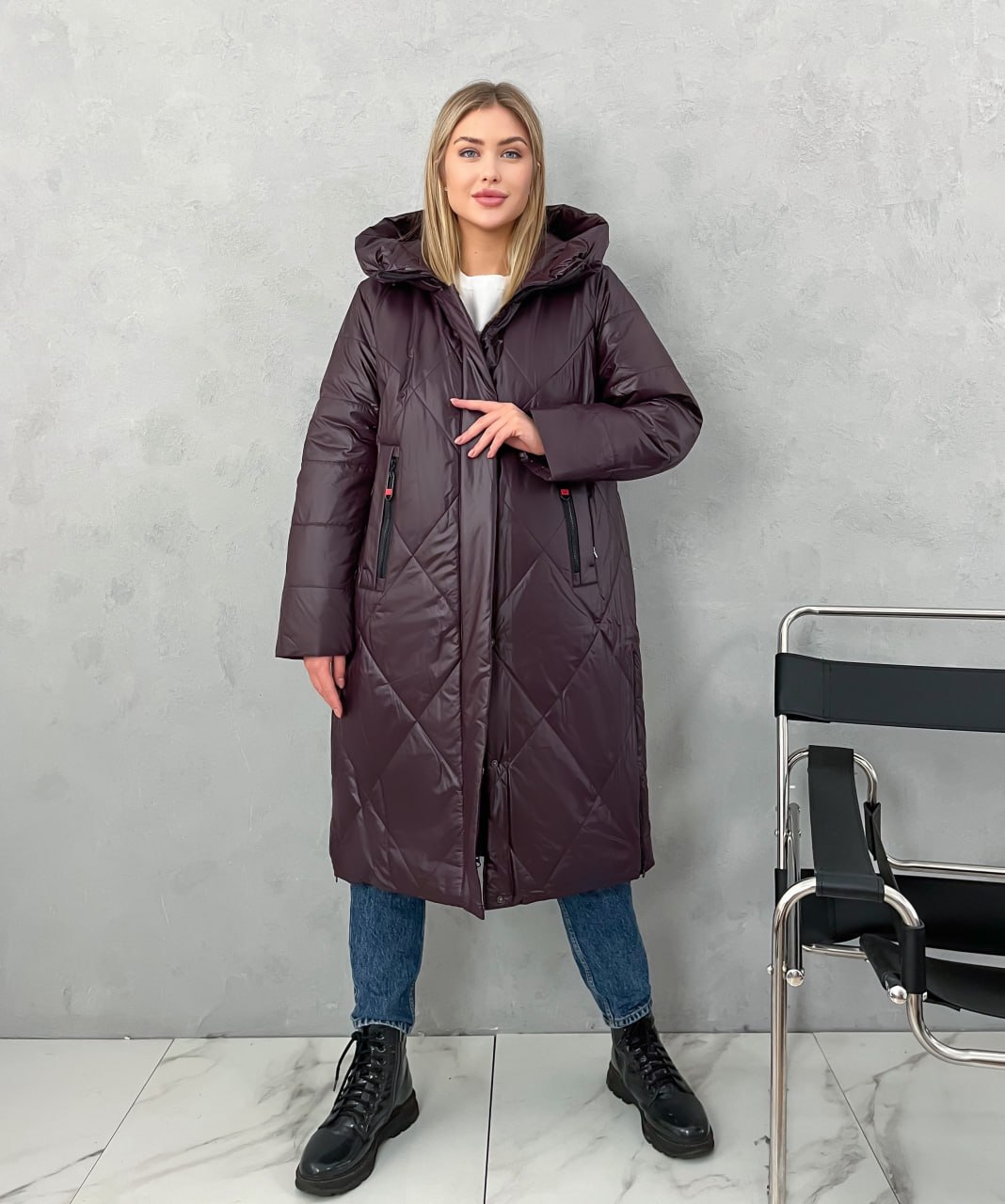 

Пальто женское NoBrand 213 фиолетовое 50 RU, Фиолетовый, 213