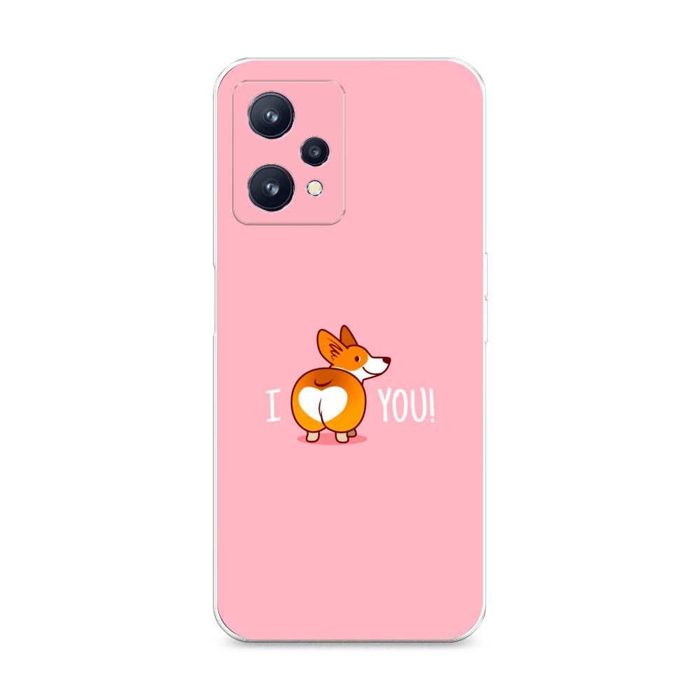 

Чехол на Realme 9 "Корги I love you", Розовый;коричневый;белый, 258750-1