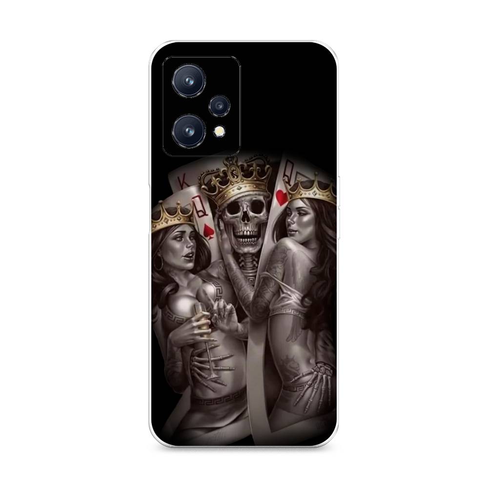 

Чехол на Realme 9 "Карты король и королевы", Серый;желтый, 258750-6