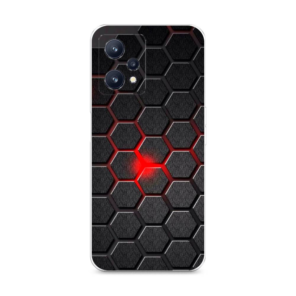 

Чехол на Realme 9 "Соты красные", Красный;черный;серый, 258750-3