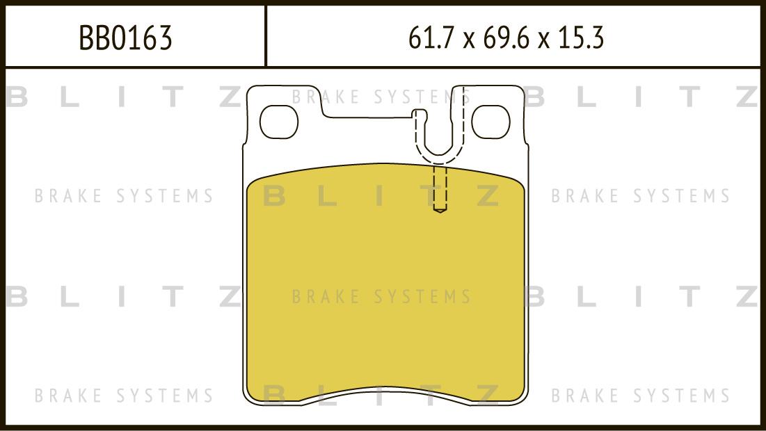 

Тормозные колодки BLITZ задние дисковые BB0163