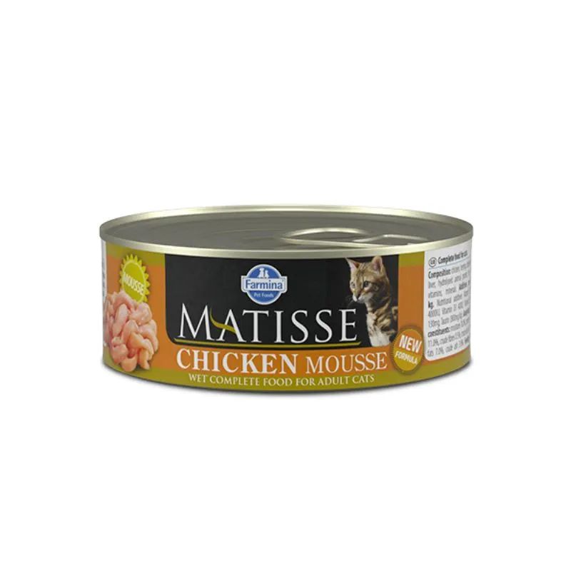 Влажный корм для кошек FARMINA MATISSE MOUSSE CHICKEN, мусс с курицей, 12 шт по 85 г