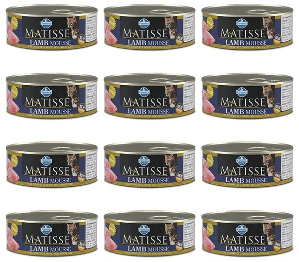 Влажный корм для кошек FARMINA MATISSE MOUSSE LAMB, мусс с ягненком, 12 шт по 85 г