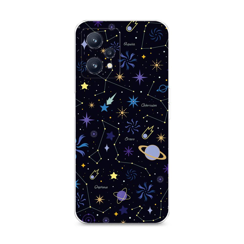 

Чехол на Realme 9 "Цветной космос", Желтый, 258750-2