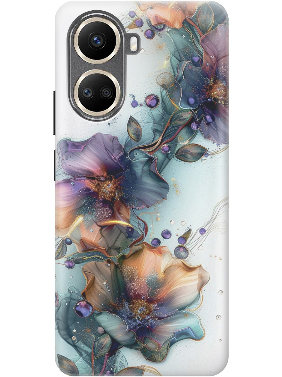 

Силиконовый чехол на Huawei nova 10 SE с принтом "Мистические цветы", Прозрачный;белый;зеленый, 762091810